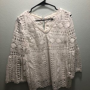 White Patterned Top!